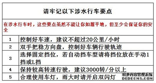 安全第一很重要 聊聊涉水行车那些事儿